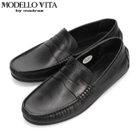 モデロヴィータ MODELLO VITA メンズ 紳士靴 ドライビングシューズ ローファー スリッポン VT8805 BLACK マドラス madras MOVVT8805BLA
