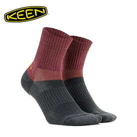 キーン 靴下 ユニセックス ワシ ソックス クォーター KEEN UNISEX WA-SHI SOCKS QUARTER BURGANDY×GREY KEE1028424