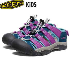 キーン KEEN キッズ ジュニア 靴 ニューポート バウンドレス スニーカー サンダル NEWPORT BOUNDLESS Youth Legion Blue/Willowherb 速乾 軽量 KEE1028615