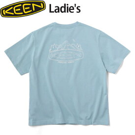 キーン KEEN レディース 半袖Tシャツ オーシーアールピー フッド ロゴ ティー ウィメンズ OC/RP HOOD LOGO TEE WS WOMEN SLATE BLUE/STAR WHITE KEE1029385