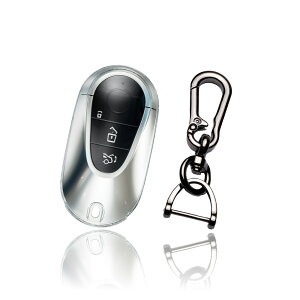 スマートキーケース メルセデスベンツ クリア Mercedes Benz セダン ステーションワゴン Cクラス Sクラス 透明 キーホルダー セット キーカバー カーアンドベル KAN002480