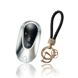 スマートキーケース メルセデスベンツ クリア Mercedes Benz セダン ステーションワゴン Cクラス Sクラス 透明 キーホルダー セット キーカバー カーアンドベル KAN002482