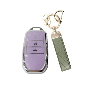 スマートキーケース トヨタ 専用設計 ノア ヴォクシー RAV4 アルファード ヴェルファイア ランドクルーザーなど キーホルダーセット キーカバー カーアンドベル KAN002502