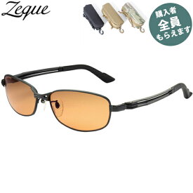 Zeque ゼクー 偏光サングラス 【眼鏡ケースプレゼント】 フェイズ57 F-2007 マットブラック(LUSTER ORANGE) 6カーブ 釣り ZEAL OPTICS GLE4580274176121 PRGREF2007