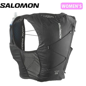 サロモン SALOMON ACTIVE SKIN 4 Women SET BLACK/METAL レディース ランニングベスト（フラスク付） トレランパック ランニングパック LC2178800 SALLC2178800