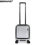 バーマス BERMAS キャリーケース スーツケース INTER CITY フロントオープン コインロッカー22L 38cm シルバー 60524 出張 旅行 ビジネス BER6052422