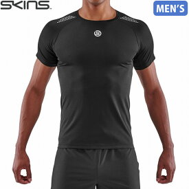 スキンズ SKINS SERIES-3 メンズ ショートスリーブ シャツ ブラック コンプレッションウェア スポーツウェア トレーニングウェア SKI18121345019