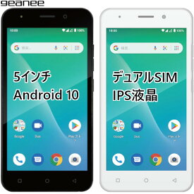 ADP-503G JENESIS Geanee スマートフォン スマホ Android SIM 黒 未使用品 5インチ デュアルSIM microSIM マイクロSIM IPS液晶 microUSB マイクロUSB microSDHC マイクロSD Bluetooth 16GB カメラ 小型 軽量 国内保証 Android 10 Go Edition