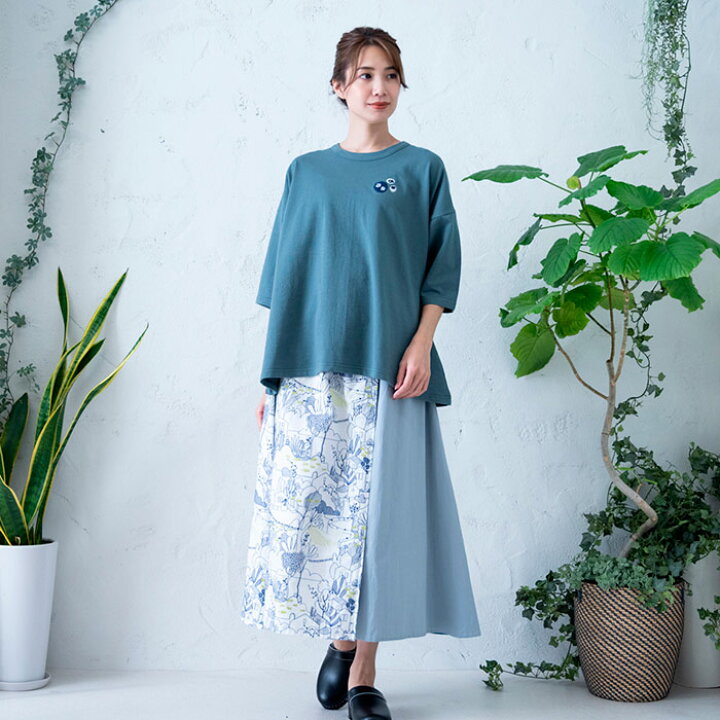 楽天市場】海街刺繍タックスカート レディース ボトムス 大人の  