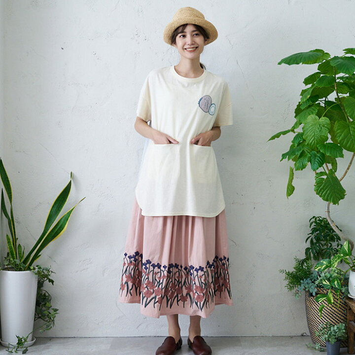 楽天市場】切替えパッチワーク刺繍Tシャツ レディース トップス 半袖  