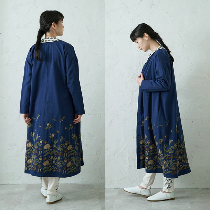 楽天市場】花刺繍ワンピース レディース 長袖 大人の ナチュラル 
