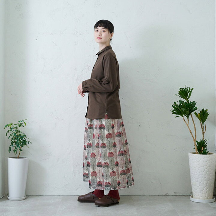 楽天市場】花刺繍シアースカート レディース ボトムス 大人の 