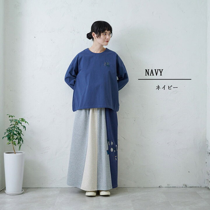 楽天市場】emago 裾ギャザー花刺繍ブラウス レディース トップス 長袖  