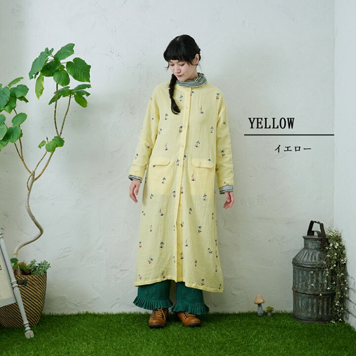 楽天市場】総柄刺繍ワンピース emago レディース トップス 長袖 大人の  