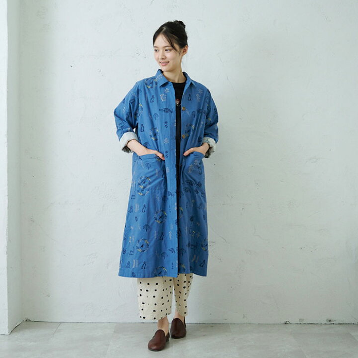 楽天市場】アニマル総柄刺繍コート emago レディース アウター 長袖  