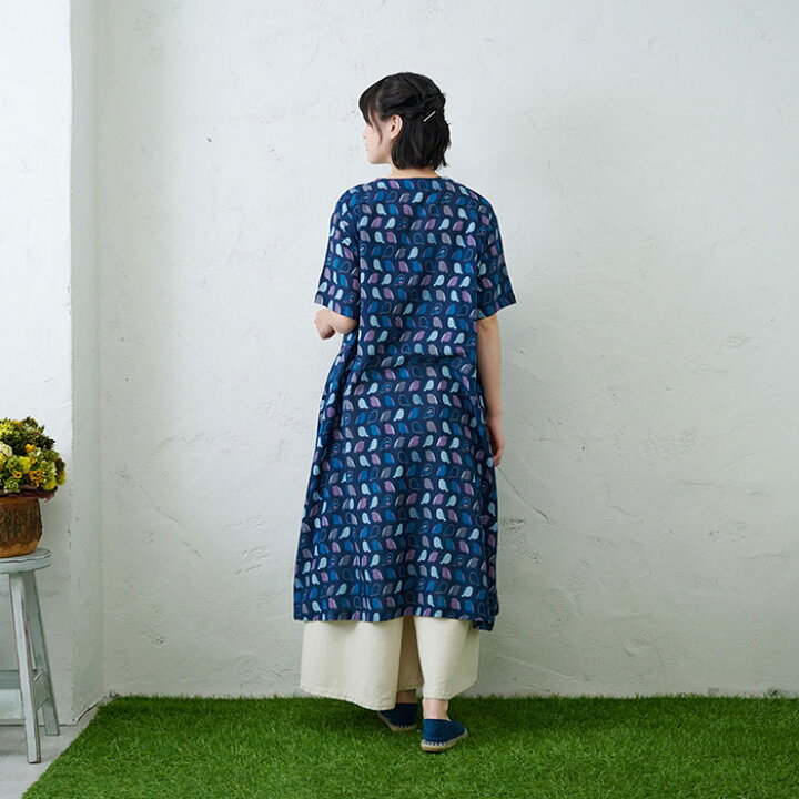 楽天市場】カラフル鳥総柄プリントワンピース emago 夏 ワンピース 