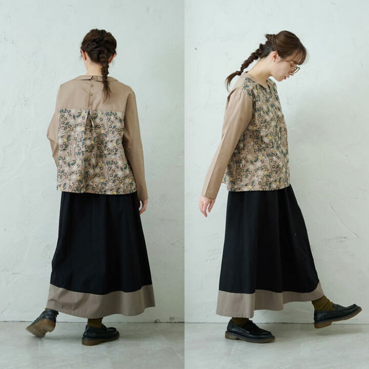 楽天市場】小花刺繍ブラウス emago ナチュラル カジュアル 大人 