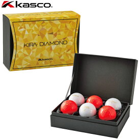 【送料無料】キャスコ kasco KIRA DIAMOND2 キラダイヤモンド2　紅白ギフト ゴルフボール 1ケース (6球入り)