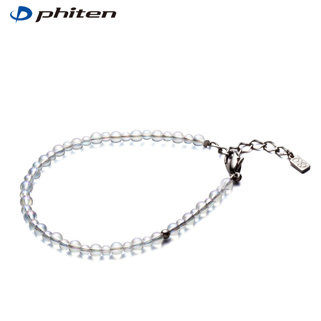 【送料無料】Phiten ファイテン チタン水晶コンビブレス(3mm・4mm玉) 17cm (0515AQ811025) | ギアムーブ