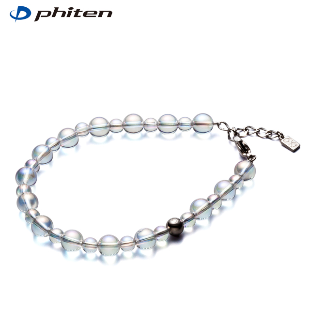 【送料無料】Phiten ファイテン チタン水晶コンビブレス(5mm・7mm玉) 17cm (0515AQ813025)