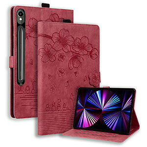 Galaxy Tab S10FE+ 13�C���` 2025���f�� �P�[�X �J�o�[ �^�u���b�g�P�[�X PU���U�[ ������� CASE �w��h�~ �X�^���h�@�\ �l�C �p�x���� �J�[�h���[ ��^�����ԕ� ���^�J�o�[