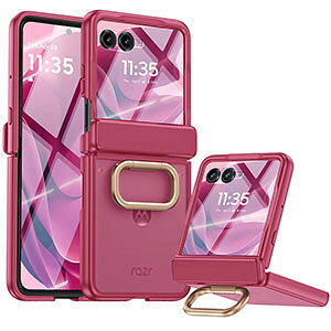 Motorola moto razr 60/60S/60D razr 60 Ultra �P�[�X �J�o�[ PC+�����K���X �X�^���h�@�\ �����O�t�� CASE �ϏՌ� ������� �Y��� �J���t�� �N�₩�� ���g���[�� ���[�U�[60S ���b�L �n�[�h�J�o�[ �w�ʃJ�o