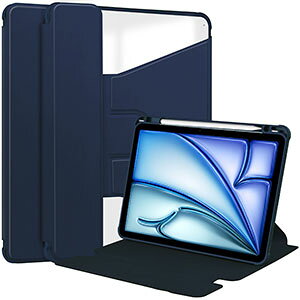 iPad Air 11�C���` �P�[�X (M4�`�b�v) 2026�t���f�� �A�C�p�b�h �G�A�[ 11�^ �J�o�[ �ϏՌ� �l�p�ی� Pencil Pro���[�@�\ TPU��PU���U�[��PC�� �蒠�^ �P�[�X �l�C �������� �֗� 360�x��]�ł��܂� �X�^