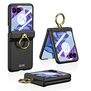 Motorola moto razr 70/70S/70d/70 Ultra �P�[�X razr 70 Ultra �P�[�X �J�o�[ PC+�����K���X �X�^���h�@�\ �����O�t�� CASE �ϏՌ� �y�� �Y��� �J���t�� �N�₩�� ���b�L �n�[�h�J�o�[ �l�C �w�ʃJ�o�[ �t�B��