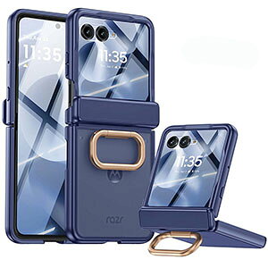 Motorola moto razr 70/70S/70D razr 70 Ultra�P�[�X �J�o�[ PC+�����K���X �X�^���h�@�\ �����O�t�� CASE �ϏՌ� ������� �Y��� �J���t�� �N�₩�� ���g���[�� ���[�U�[70S ���b�L �n�[�h�J�o�[ �w�ʃJ�o