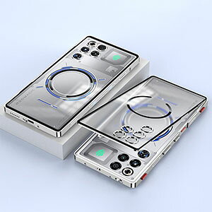 Nubia RedMagic 11S Pro �P�[�X RedMagic11S Pro+ �P�[�X �J�o�[ ���� �S�ʕی� �A���~�o���p�[ 2�d�\�� �y�� �w��h�~ ����A�����h�~ �w�ʔ����� �ȒP���E ���C�[�d �[�d�Ή� �J���������Y�ی� ����