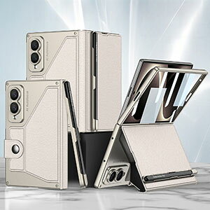 Galaxy Z Fold8 �P�[�X �ϏՌ� �J�o�[ �ی�P�[�X �M�����N�V�[ Z �t�H�[���h8 �P�[�X PC&PU���U�[&�����K���X �O�ʋ����K���X �J�[�h���[ �X�^���h�@�\ �y���V�����[ �蒠�^�J�o�[ �����h�~ ��