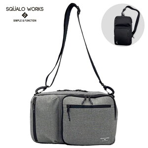 SQUALO WORKS XNA[[NX SW-CH002 2WAY V_[obO Vu[|GXe {fBobO ~j} Vv JWA jZbNX X}[g Chambray Polyester 2WAY SHOULDER BAG