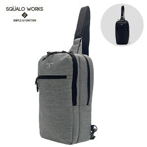 SQUALO WORKS �X�N�A�[�����[�N�X SW-CH005 2WAY �{�f�B�o�b�O �V�����u���[�|���G�X�e�� 2�w �~�j�}�� �V���v�� �J�W���A�� ���j�Z�b�N�X �X�}�[�g Chambray Polyester SLING PACK