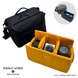SQUALO WORKS �X�N�A�[�����[�N�X SW-CR001 �J�����V�����_�[�o�b�O �J�����P�[�X �~�j�}�� �V���v�� �J�W���A�� ���j�Z�b�N�X Camera SHOULDER BAG