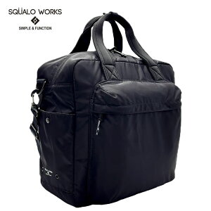 SQUALO WORKS �X�N�A�[�����[�N�X SW-RN001 �X�N�G�A�{�X�g�� 20L ���T�C�N���i�C���� �~�j�}�� �V���v�� �J�W���A�� ���j�Z�b�N�X �ϋv�� �y�� ������ �o�� ���s Recycle Nylon SQUARE BOSTON BAG