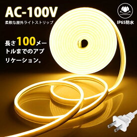 100V -新開発 EL蛍光チューブ管 LEDテープライト 120SMD/M 防水配線不要 プラグアンドプレイ 切断可能 クリスマス装飾 ネオンサイン明るい 間接照明 装飾照明 取付簡単 屋内 コーヒーショップ 書店 寝室 ホテルなどの飾りをお勧め パーティー飾り クリスマス飾り