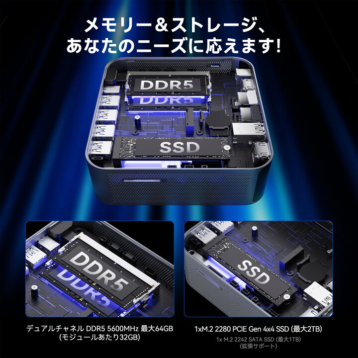 楽天市場】送料無料 GEEKOM正規店 AI ミニpc GT1 Mega 第14代最强 