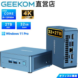 yX[p[DEAL15OFFzGEEKOM Mini IT13 ~jPC 13 Core i9-13900H Ce(14C/20T/ő5.4GHz)  32GB+2TB SSD/64GB܂Ŋg/Win11Pro/M/WIFI6E/BT5.2/HDMI/USB4/2.5GLANȓd VESAt ȃXy[X 