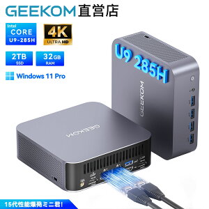 y25OFFN[|zGEEKOM GT2 Mega AI~jPC \ܑ Intel Core U9 285H&Intel Arc 140T GPU(99 TOPS)y128GB DDR5+6TB SSDig\jzb48KóbWin11 ProbUSB4×2+6|[gb70W\pmini pcbWiFi 7/BT 5.4/