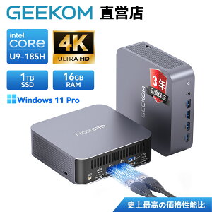 �y���ʌ���E�S�i25%OFF�zGEEKOM GT1 Mega AI�~�jPC�y���B�n�[�h�E�F�A�A���[�h��܁z�C���e��Core Ultra9-185H�b128GB+6TB SSD�i�g���\�j�b16GB DDR5+1TB SSD�b4���8K�o�́bWin11 Pro�bUSB4×2+6�|�[�g�b65W�����\