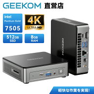 「25%クーポンで52,425円」【3年保証・法人様向け】GEEKOM Air12 Intel 7505 ミニPC 3250U超え Win11 min…