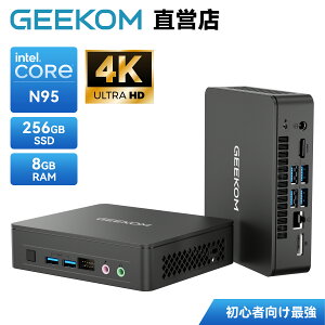 GEEKOM �~�jPC Air12 Lite N95 �C���e�� ��12���� 4C/4T/�ő�3.4GHz �Ōy�ʍŔ��ȓd�� ����/�r�W�l�X/�I�t�B�X/�Q�[�� Minipc �������� 16GB�����\ 8GB DDR4 1TB�g��\ 256GB M.2 2280 SATA ���^pc WiFi5/BT5.1/USB3.2/HDM