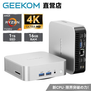 �u�V�����E��s�L�����y�[���I�vGEEKOM A5 Pro �~�jpc AMD Ryzen 5 7530U���� 128GB+6TB SSD�i�g���\�j�����\ Mini PC 4��ʏo�� 8K@60Hz�Ή��bSD�J�[�h�X���b�g �����ǂݍ��݁bWin 11 Pro�bWiFi 6�EBT 5.2�E2.5GLAN