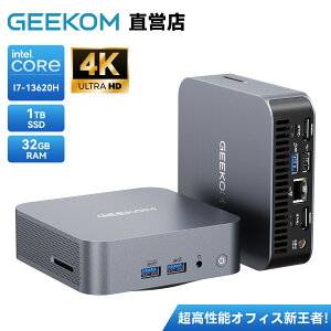 �u�N�[�|����111,930�~�v�������� GEEKOM GT13 Pro �~�jPC i7-13620H���� �ő�5.4GHz �ő� ������128GB+6TB SSD�i�g���\�j ��e�� 3�N�ۏ� Win11Pro���� ���^PC 8K�Ή� 32GB+1TB USB4�iOculink������j/WiFi6E/2.5GLAN/