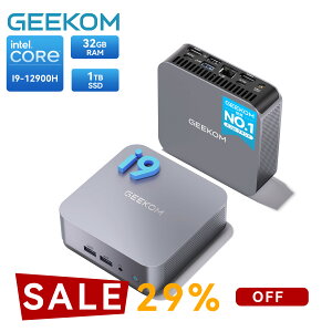 �y29%�N�[�|����106,429�~�zGEEKOM Mini GT12 �~�jPC ��12���� i9-12900H 12�R�A 18�X���b�h �ő�4.7GHz 32GB DDR4 1TB 64GB�܂Ŋg��� M.2 PCIe4.0 SSD Windows11 Pro/WIFI6E/BT5.2/TDP�ȓd�� HDMI2.0/USB4.0/2.5G RJ45LAN�Ȃǃ|�[�g mini