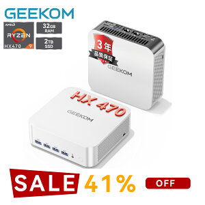 �u41%�N�[�|����218,241�~�vGEEKOM A9 MAX AI �~�jpc Ryzen AI 9 HX 470���ځu128GB +16TB �ő�g���v�bCopilot+�Ή��E���[�J��AI���s�\�b3�N�ۏ؁b4���8K�o�́iUSB4��HDMI2.1)�b2.5G LAN×2 WiFi 7�bWin11 Pro�b�S�����{