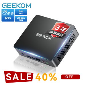 �u30�{�|�C���g�o�b�N�v�u���S�ҁE�@�l�ɂ��vGEEKOM �~�jpc�y3�N�ۏ؁E3500U/N100��荂���\�zIntel N95���� �ő�16GB+2TB�g���\�b6USB�E4K�f���A���o�́EVESA�Ή��b�É��E�ȓd�́bWin11 Pro�~�jPC�b�ݑ�