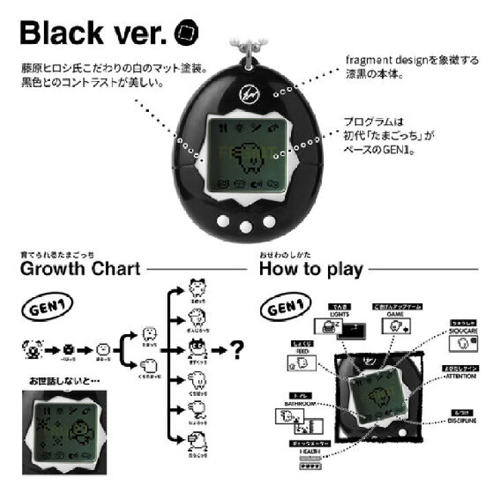 楽天市場】Original Tamagotchi FRGMT EDITION 2 Black ver. White ver  