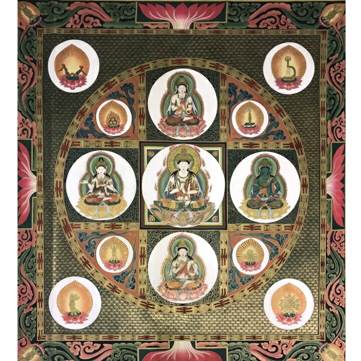 原図曼荼羅 両界曼荼羅図金剛界 復元図 肉筆仏画 送料無料 芸趣山房 店