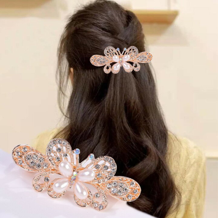 楽天市場】送料無料 バレッタ ヘアクリップ ヘアアクセサリー 